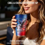 250th Anniversary Color Changing Stainless Steel Cup 16 oz Patriotic Eagle Drinkware